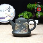 原矿绿泥“一帆风顺壶”400cc 工艺师徐萍